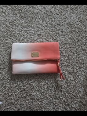 Coral Ombre Fold-Over Clutch